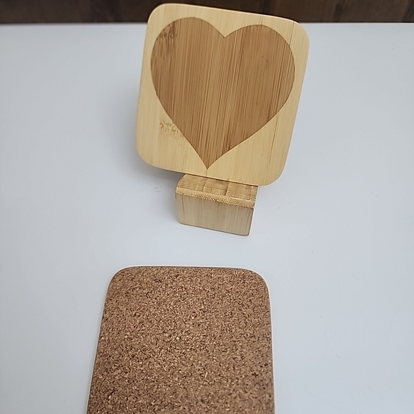 Bamboo Playing Card Suit Coasters MCM‎ Style - Picture 5 of 6